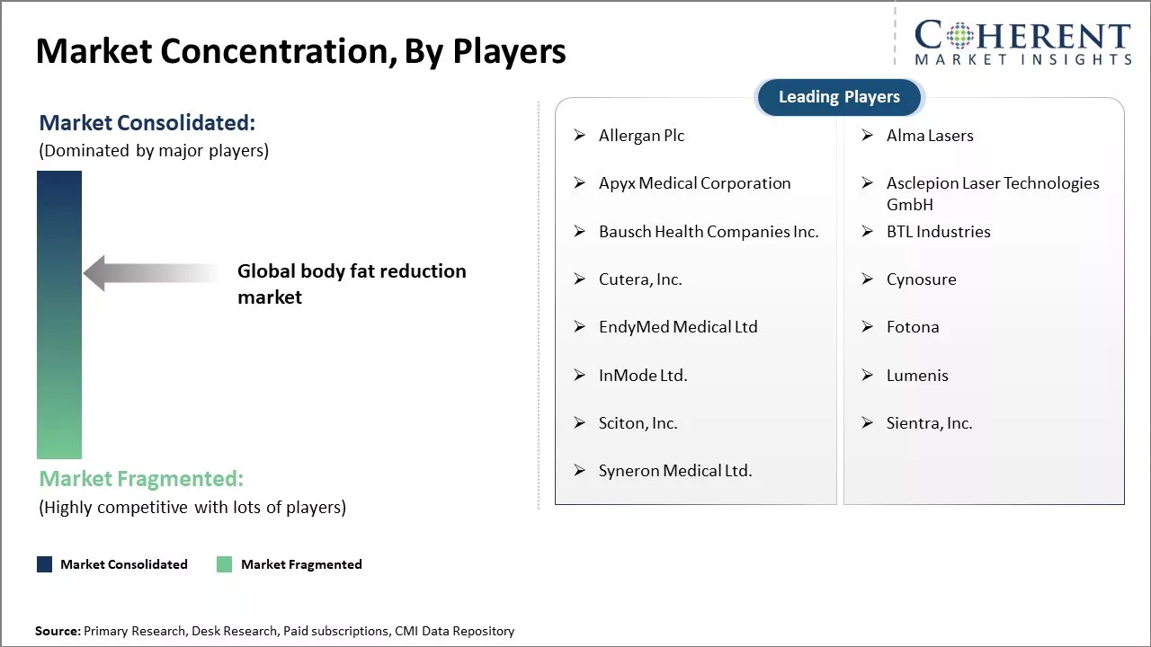 Body Fat Reduction Market Concentration By Players