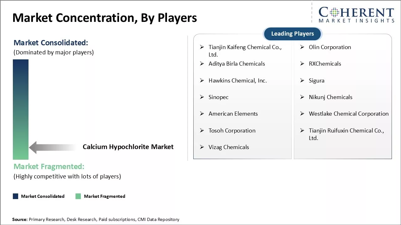 Calcium Hypochlorite Market Concentration By Players