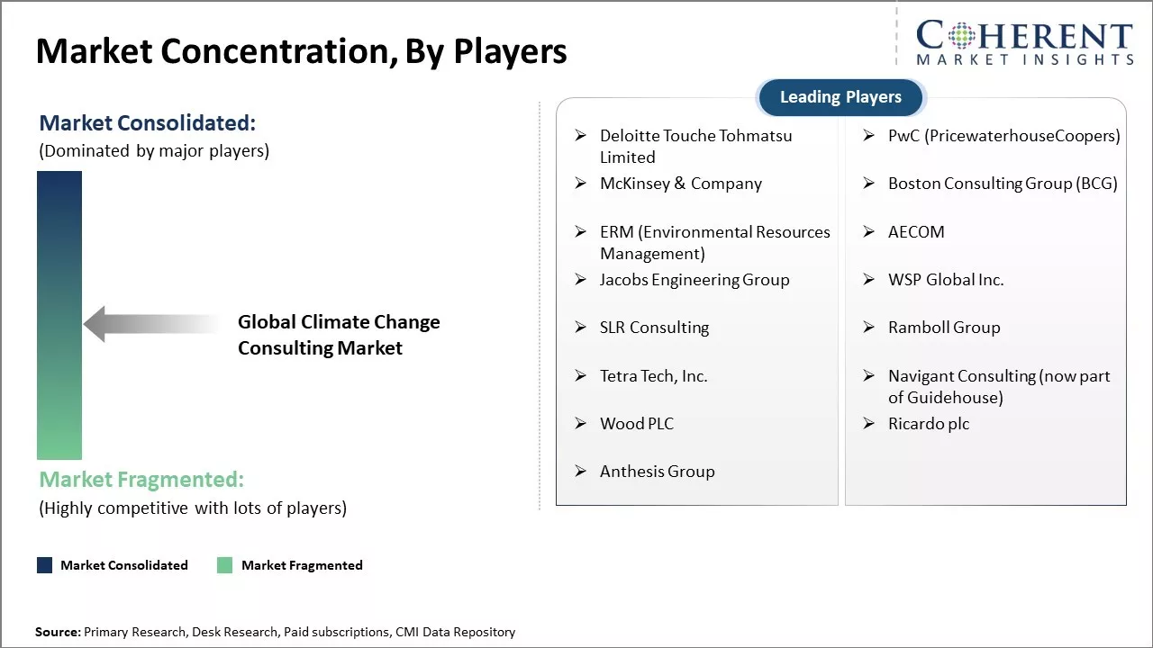 Climate Change Consulting Market Concentration By Players