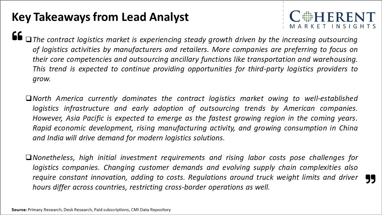 Contract Logistics Market Key Takeaways From Lead Analyst