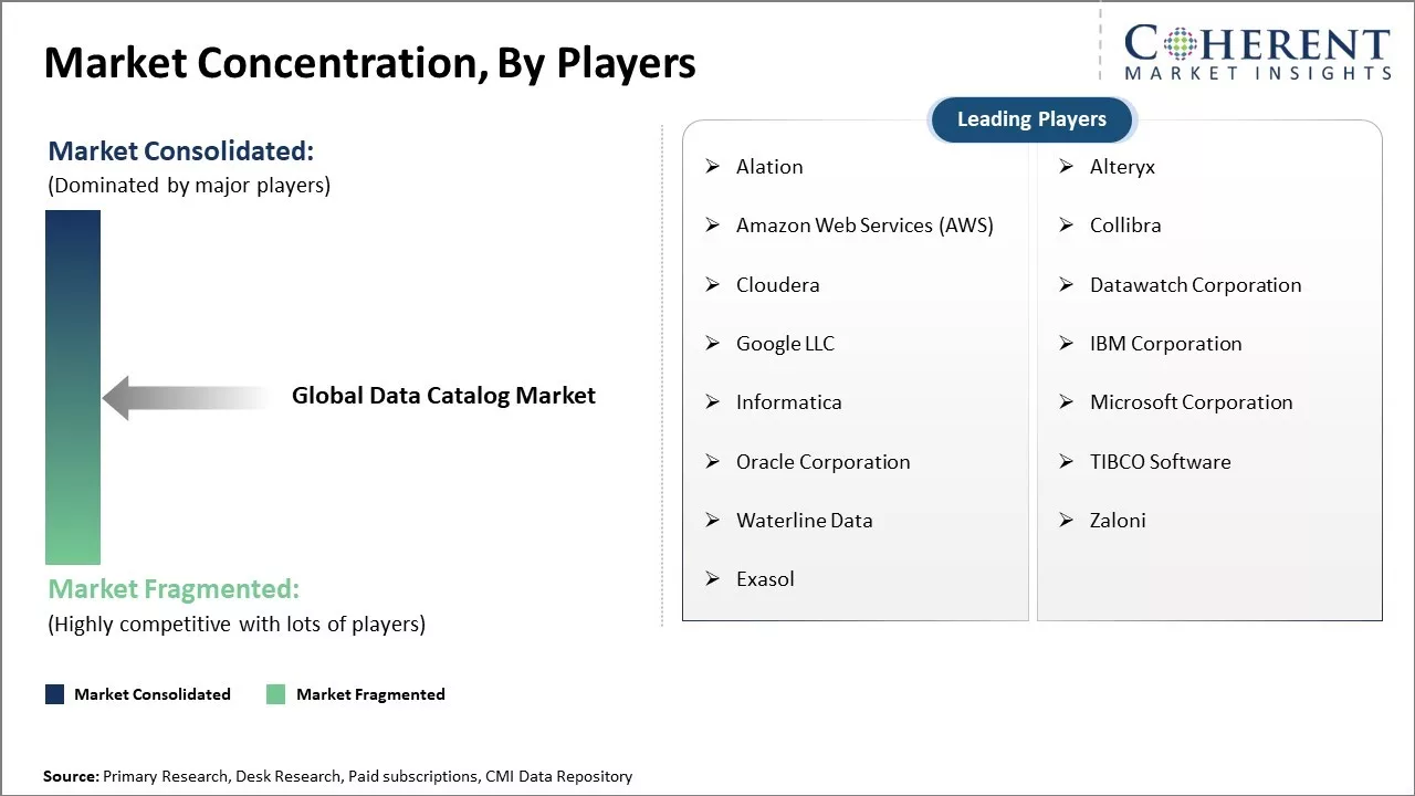 Data Catalog Market Concentration By Players