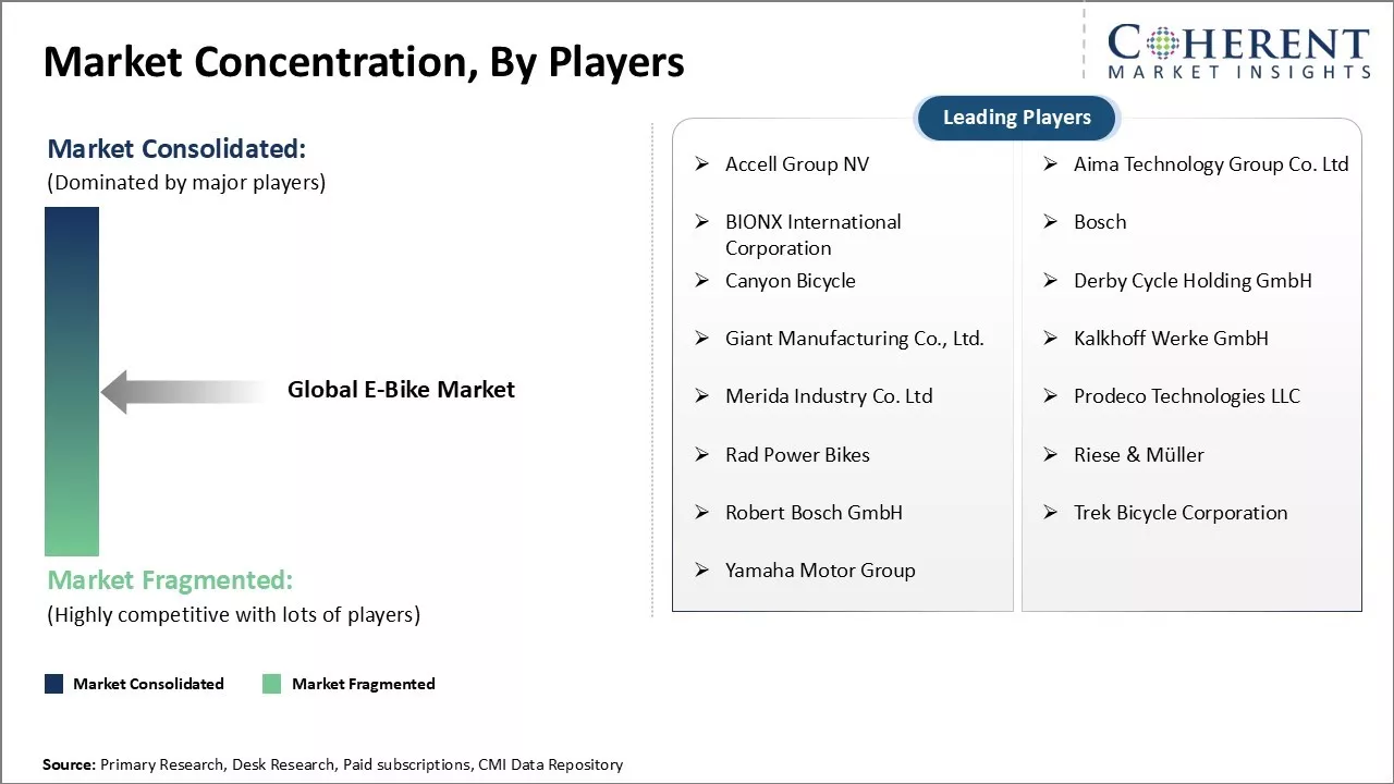 E-Bike Market Concentration By Players