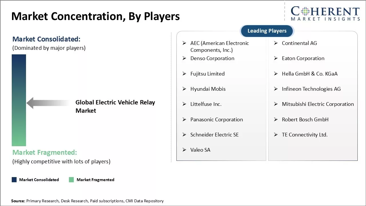 Electric Vehicle Relay Market Concentration By Players