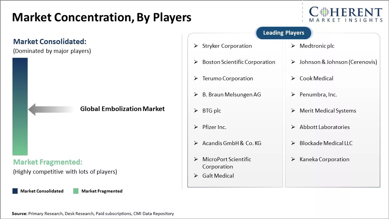 Embolization Market Concentration By Players