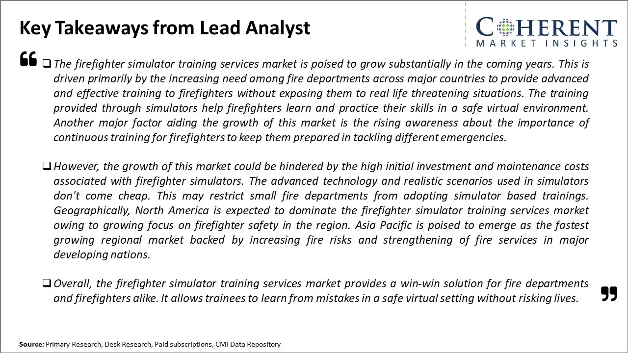 Firefighter Simulator Training Services Market Key Takeaways From Lead Analyst