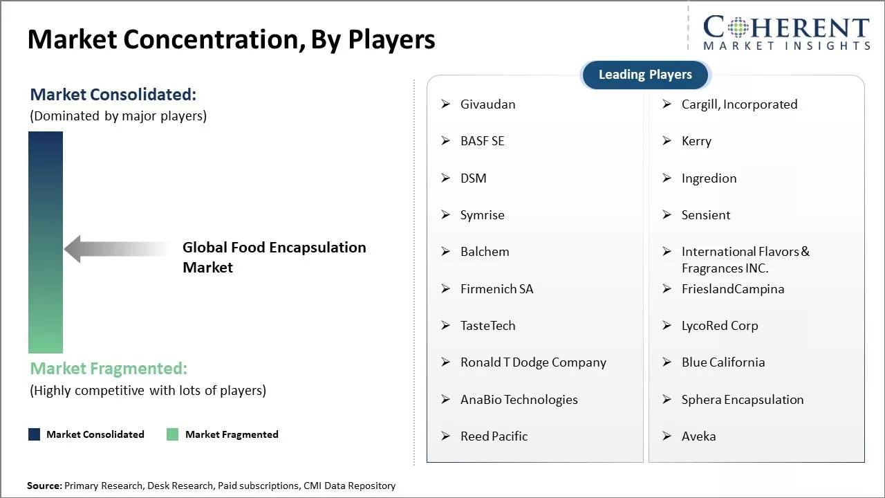 Food Encapsulation Market Concentration By Players