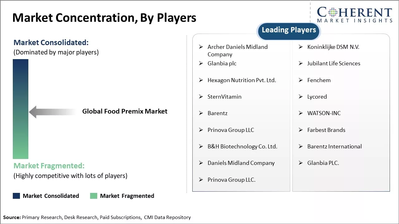 Food Premix Market Concentration By Players