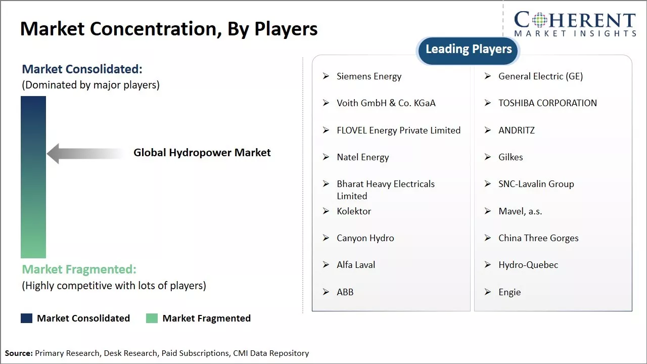 Hydropower Market Concentration By Players