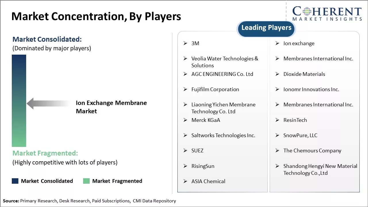 Ion Exchange Membrane Market Concentration By Players