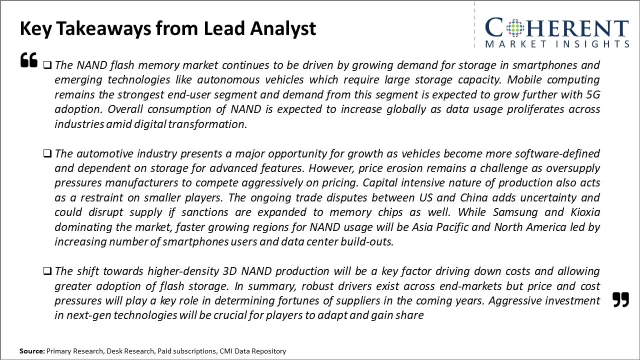Nand Flash Memory Market Key Takeaways From Lead Analyst