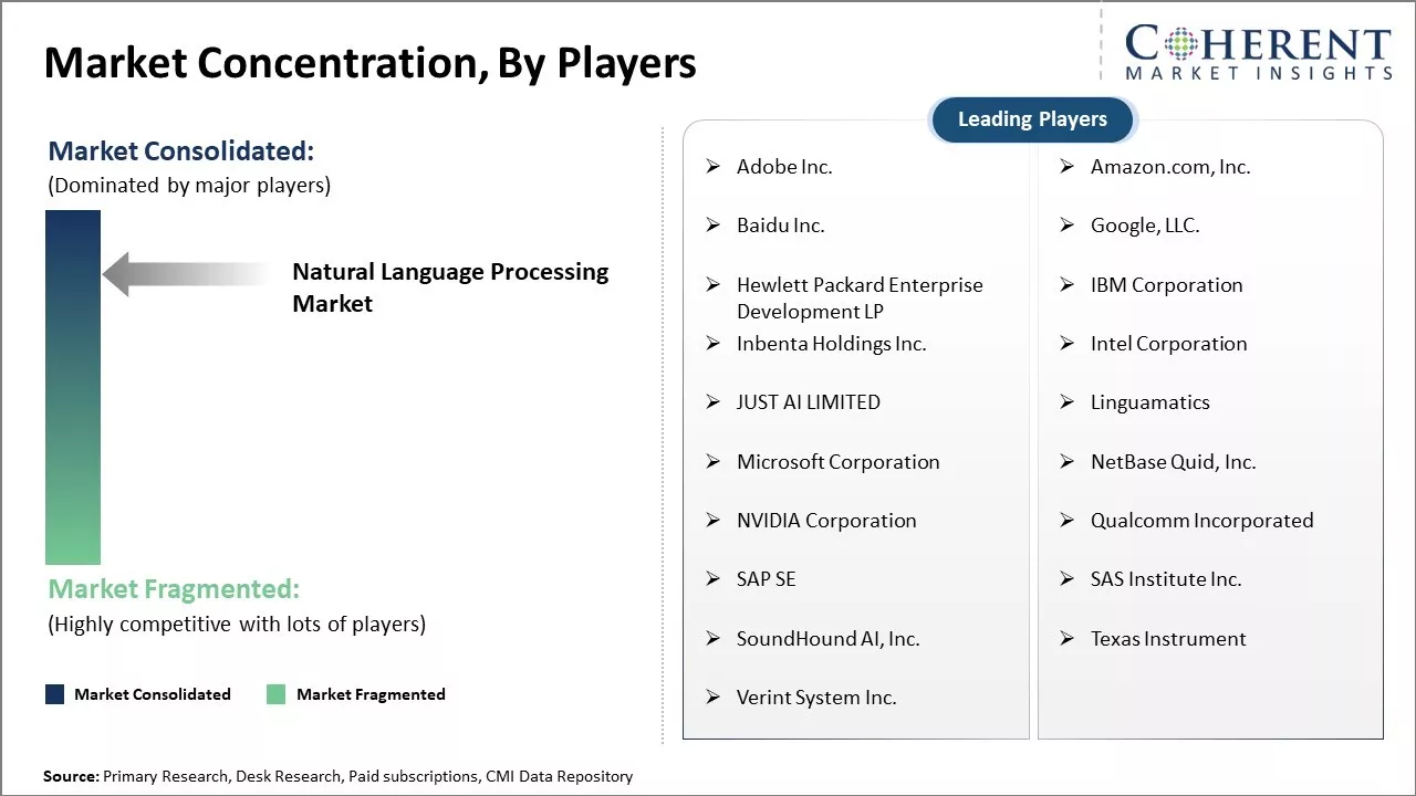 Natural Language Processing Market Concentration By Players