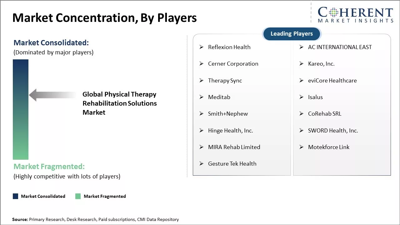 Physical Therapy Rehabilitation Solutions Market Concentration By Players