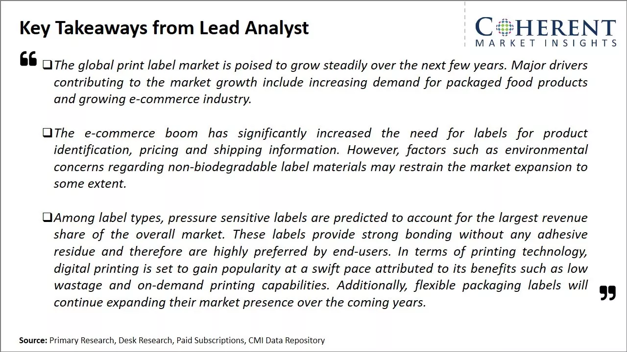 Print Label Market Key Takeaways From Lead Analyst