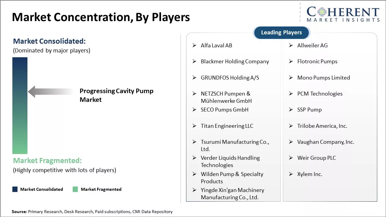 Progressing Cavity Pump Market Concentration By Players