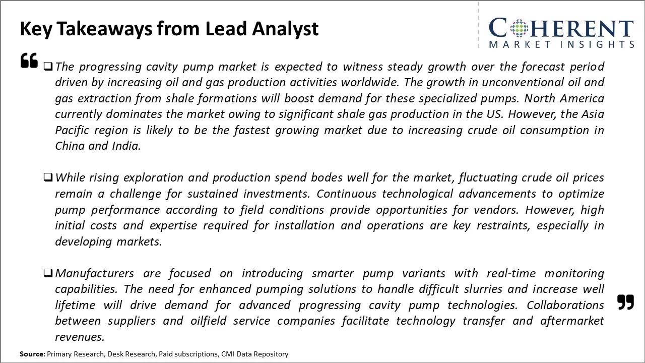 Progressing Cavity Pump Market Key Takeaways From Lead Analyst