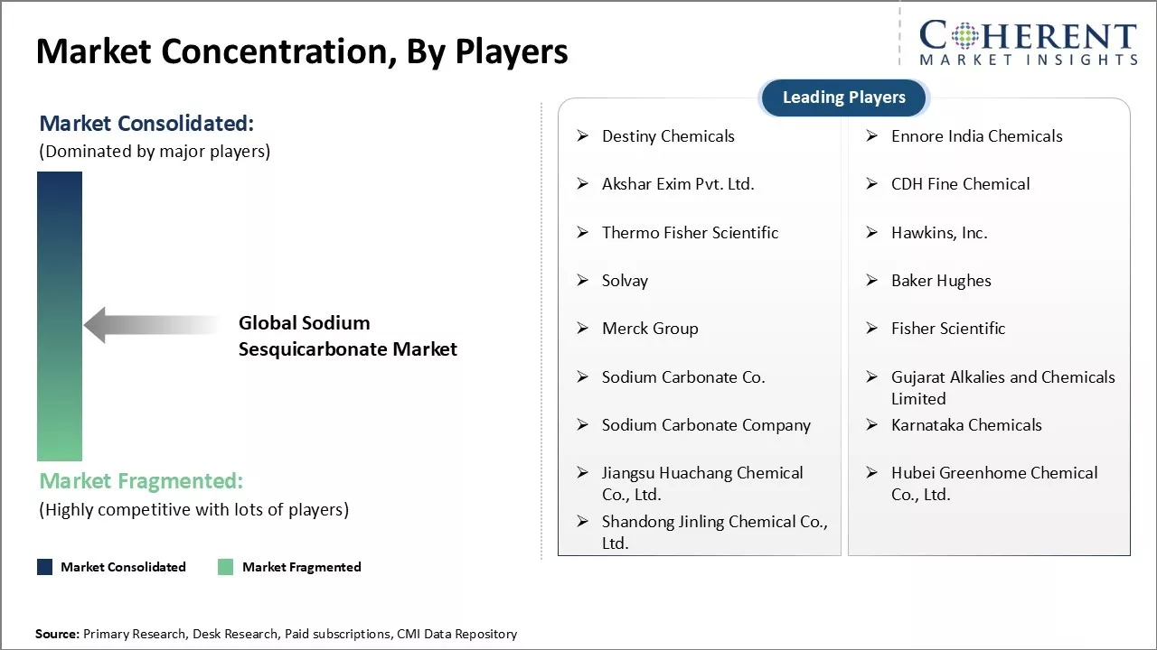 Sodium Sesquicarbonate Market Concentration By Players