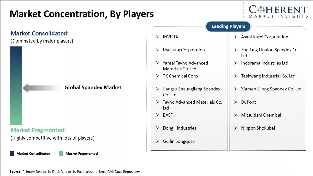 Spandex Market Concentration By Players