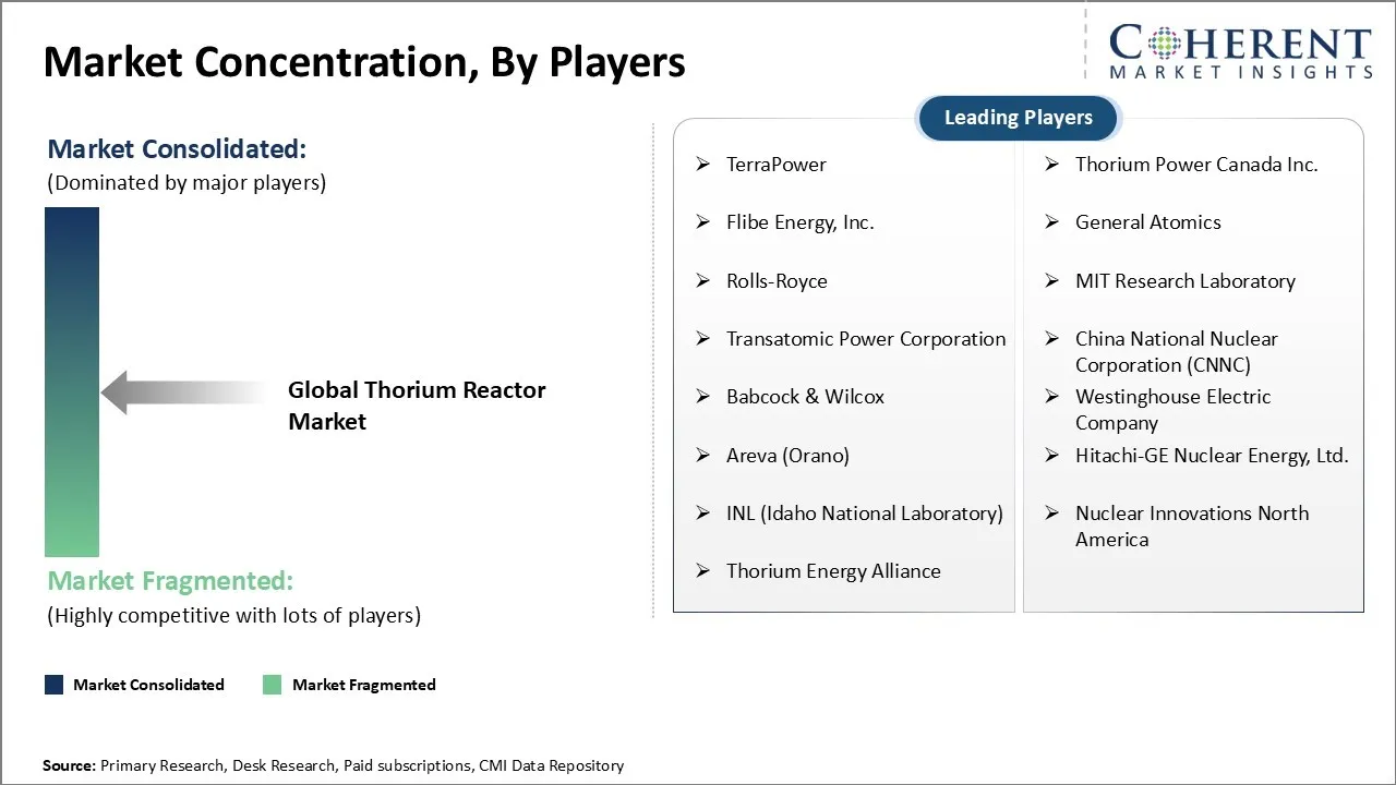 Thorium Reactor Market Concentration By Players